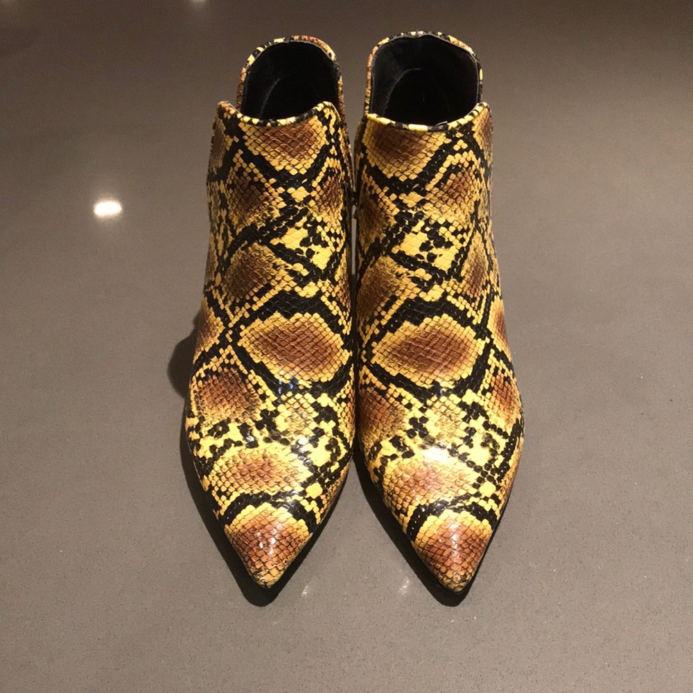 Worn Once - Snake Print Booties - image 2